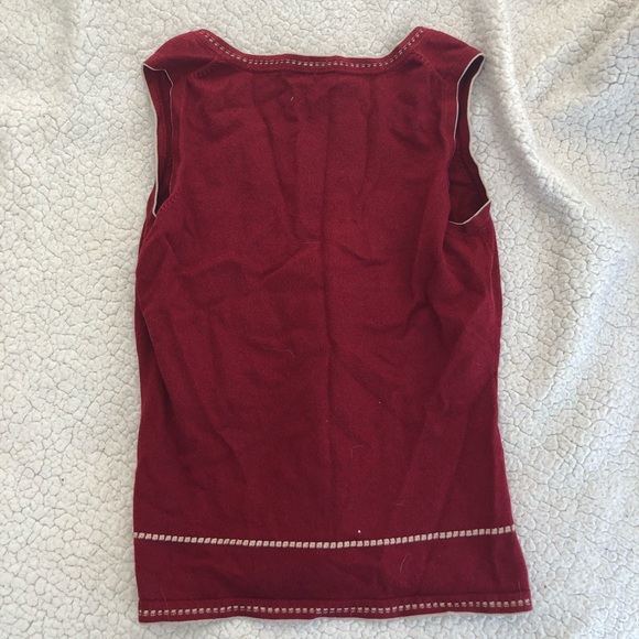 LOFT | Red V Neck - Picture 2 of 3